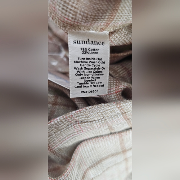 Sundance Vivienne Pants Women’s Casual Straight Leg Linen Blend Pull On Size 10 - Picture 6 of 6